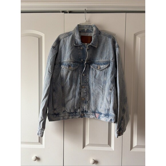 GUESS x ASAP Rocky USA Denim Jean jacket Men's Size Large - Picture 3 of 4